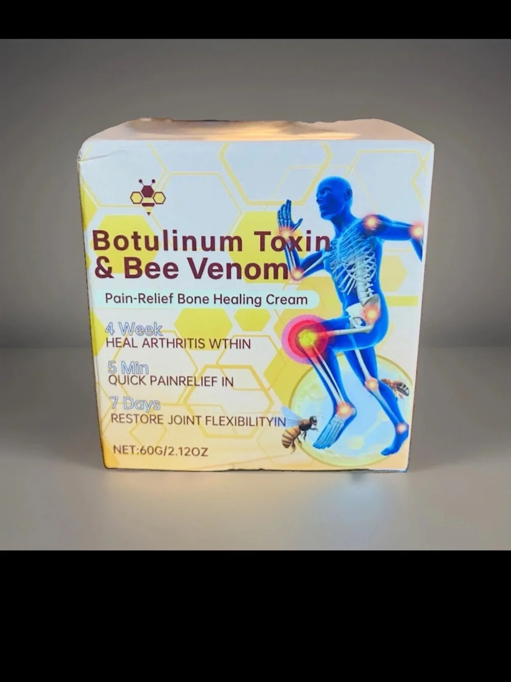 Lot 2-Botulinum Toxin Bee Venom Pain Relief Healing Cream Arthritis Flexibility